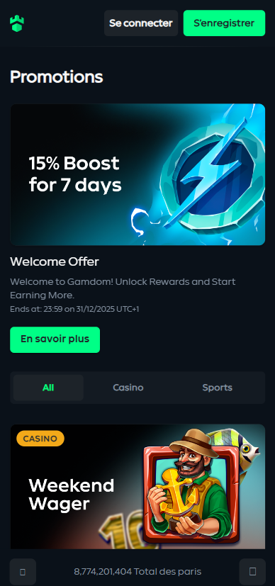 Gamdom promotions et bonus