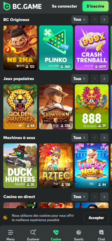 BC.Game machines à sous