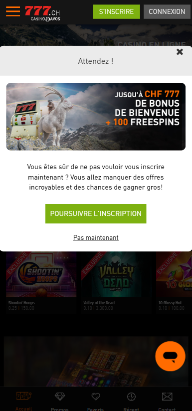 Casino777 bonus de bienvenu