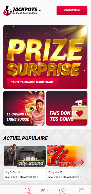 Jackpots.ch page d'accueil