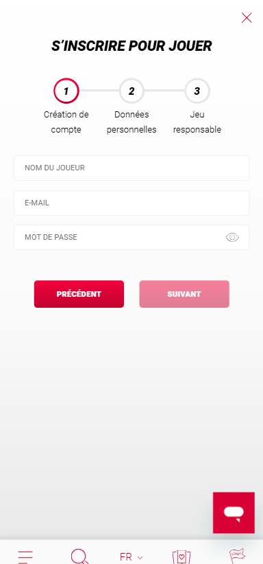 Jackpots.ch inscription