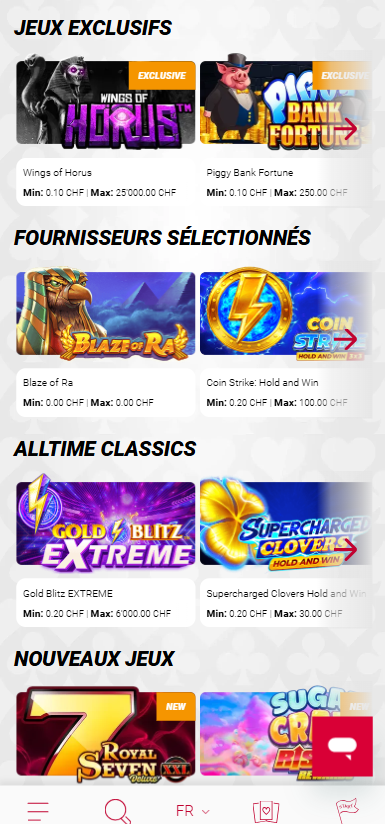 Jackpots.ch jeu de casino