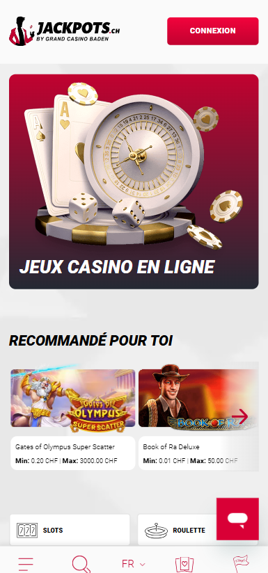 Jackpots.ch machines à sous